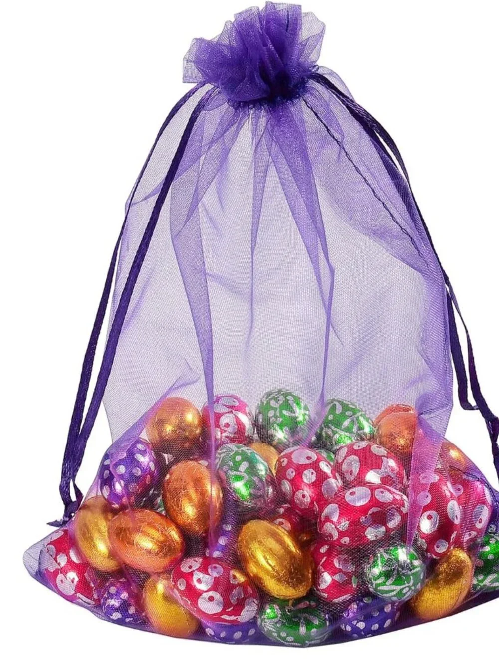 100 pc IVORY Organza FAVOR BAGS Drawstring 6
